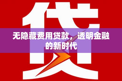 南化无隐藏费用贷款，透明金融的新时代