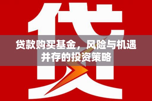 南化贷款购买基金，风险与机遇并存的投资策略