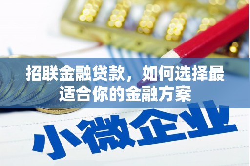 南化招联金融贷款，如何选择最适合你的金融方案