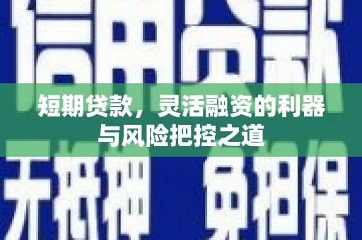 南化短期贷款，灵活融资的利器与风险把控之道