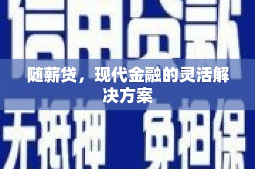 南化随薪贷，现代金融的灵活解决方案