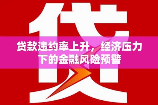 南化贷款违约率上升，经济压力下的金融风险预警