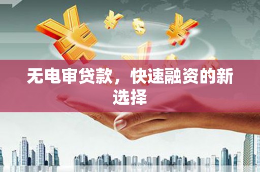 南化无电审贷款，快速融资的新选择