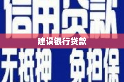 南化建设银行贷款