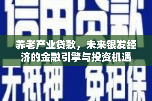 南化养老产业贷款，未来银发经济的金融引擎与投资机遇