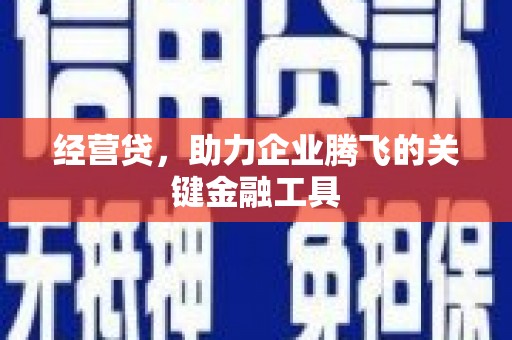 南化经营贷，助力企业腾飞的关键金融工具