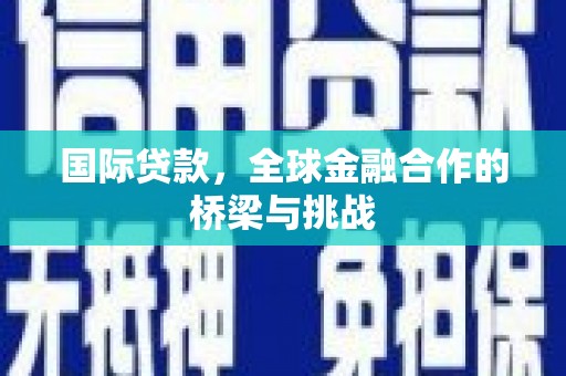 南化国际贷款，全球金融合作的桥梁与挑战