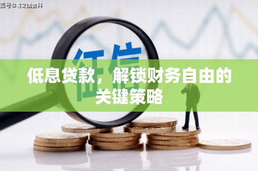 南化低息贷款，解锁财务自由的关键策略
