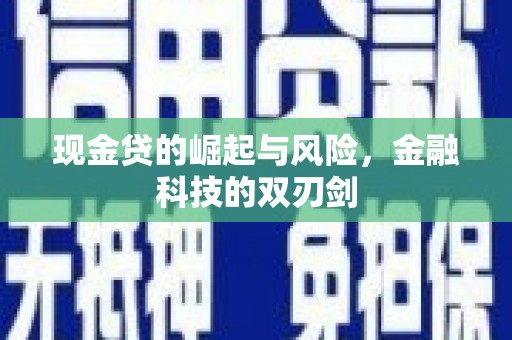南化现金贷的崛起与风险，金融科技的双刃剑