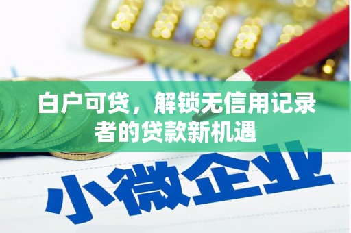 南化白户可贷，解锁无信用记录者的贷款新机遇