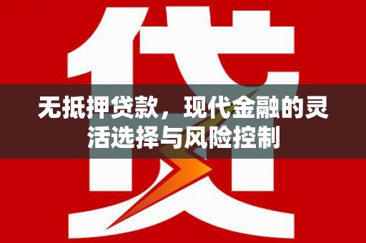 南化无抵押贷款，现代金融的灵活选择与风险控制