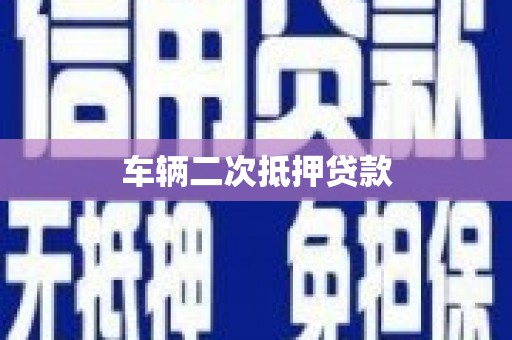 南化车辆二次抵押贷款