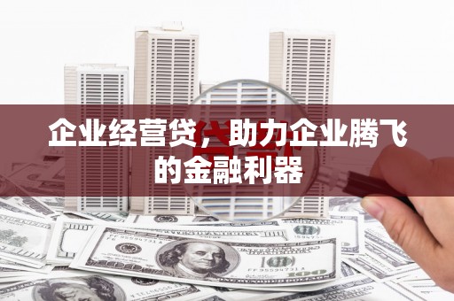 南化企业经营贷，助力企业腾飞的金融利器