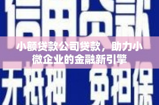 南化小额贷款公司贷款，助力小微企业的金融新引擎