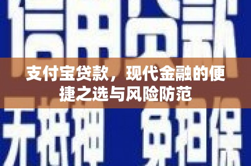 南化支付宝贷款，现代金融的便捷之选与风险防范
