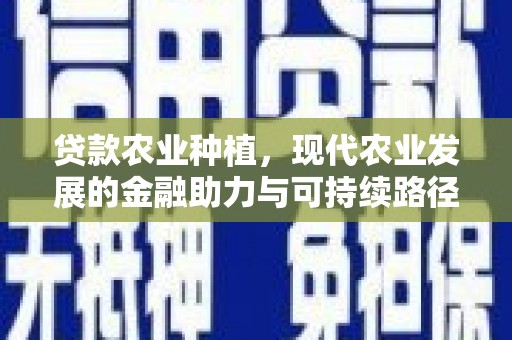 南化贷款农业种植，现代农业发展的金融助力与可持续路径