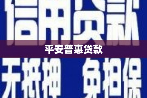 南化平安普惠贷款