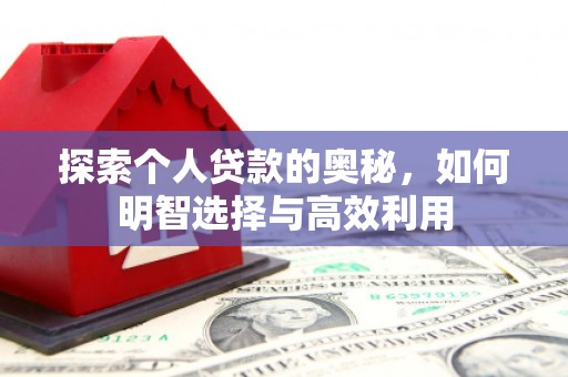 南化探索个人贷款的奥秘，如何明智选择与高效利用