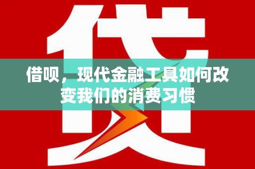 南化借呗，现代金融工具如何改变我们的消费习惯