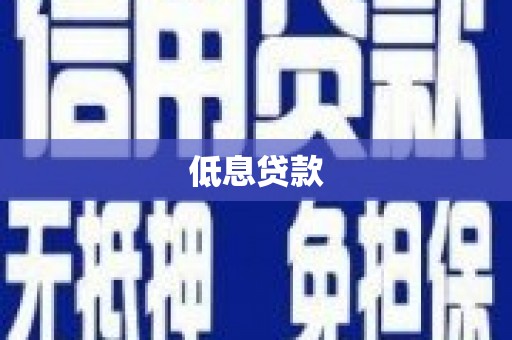 南化低息贷款
