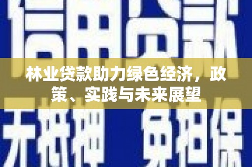 南化林业贷款助力绿色经济，政策、实践与未来展望