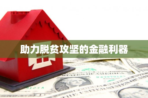 南化助力脱贫攻坚的金融利器