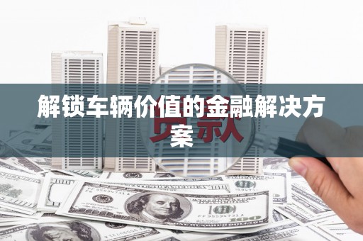南化解锁车辆价值的金融解决方案