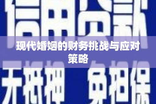 南化现代婚姻的财务挑战与应对策略