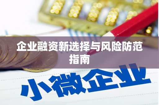 南化企业融资新选择与风险防范指南