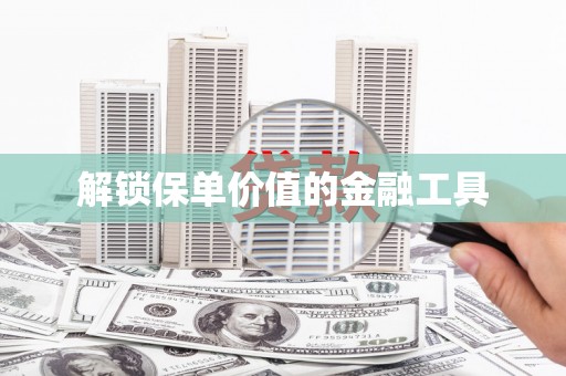 南化解锁保单价值的金融工具