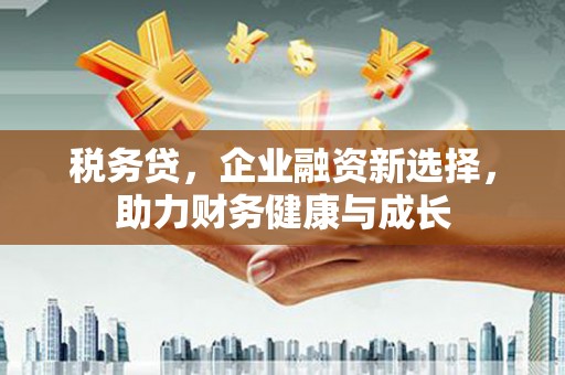 南化税务贷，企业融资新选择，助力财务健康与成长